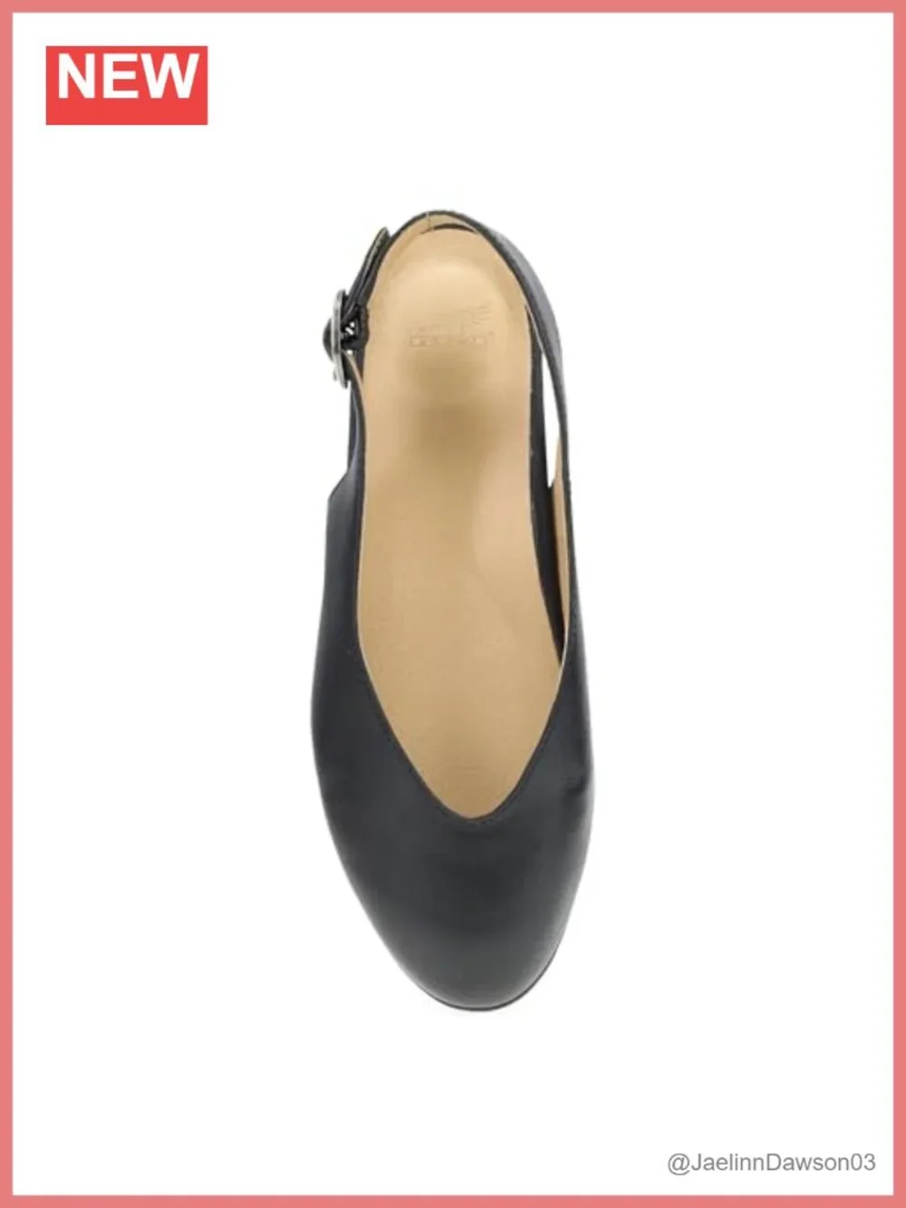 Leather Slingback Flats with Memory Foam Cushioned Insole